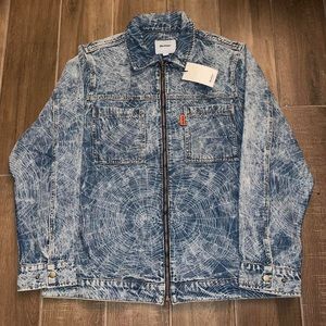 Butter Goods Overdye Web Denim Jacket Acid Wash Indigo